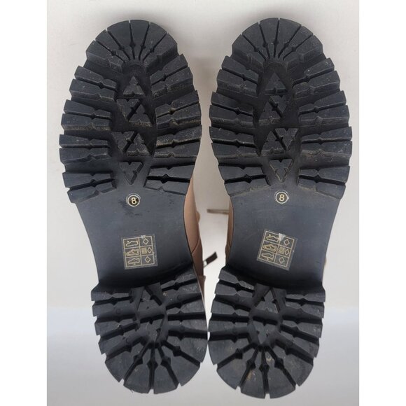 Beast Fashion Lace-Up Combat Boots With Side Zipper Womens Size 8 - Picture 6 of 13